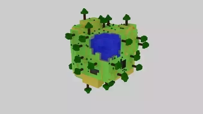 World Cube Lowpoly