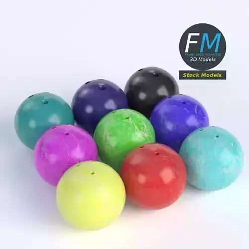 Bowling balls 3D model