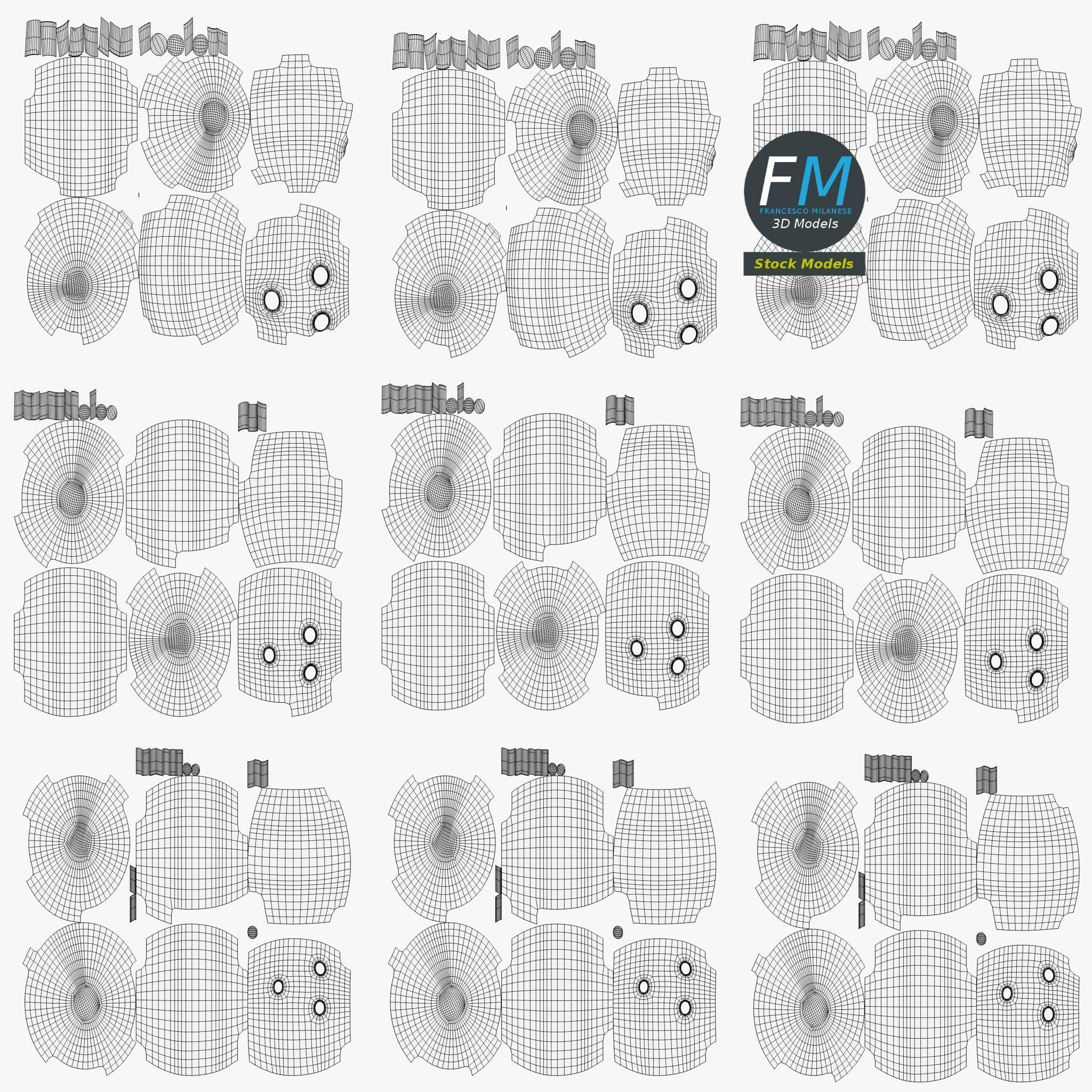 Bowling balls 3D model_11