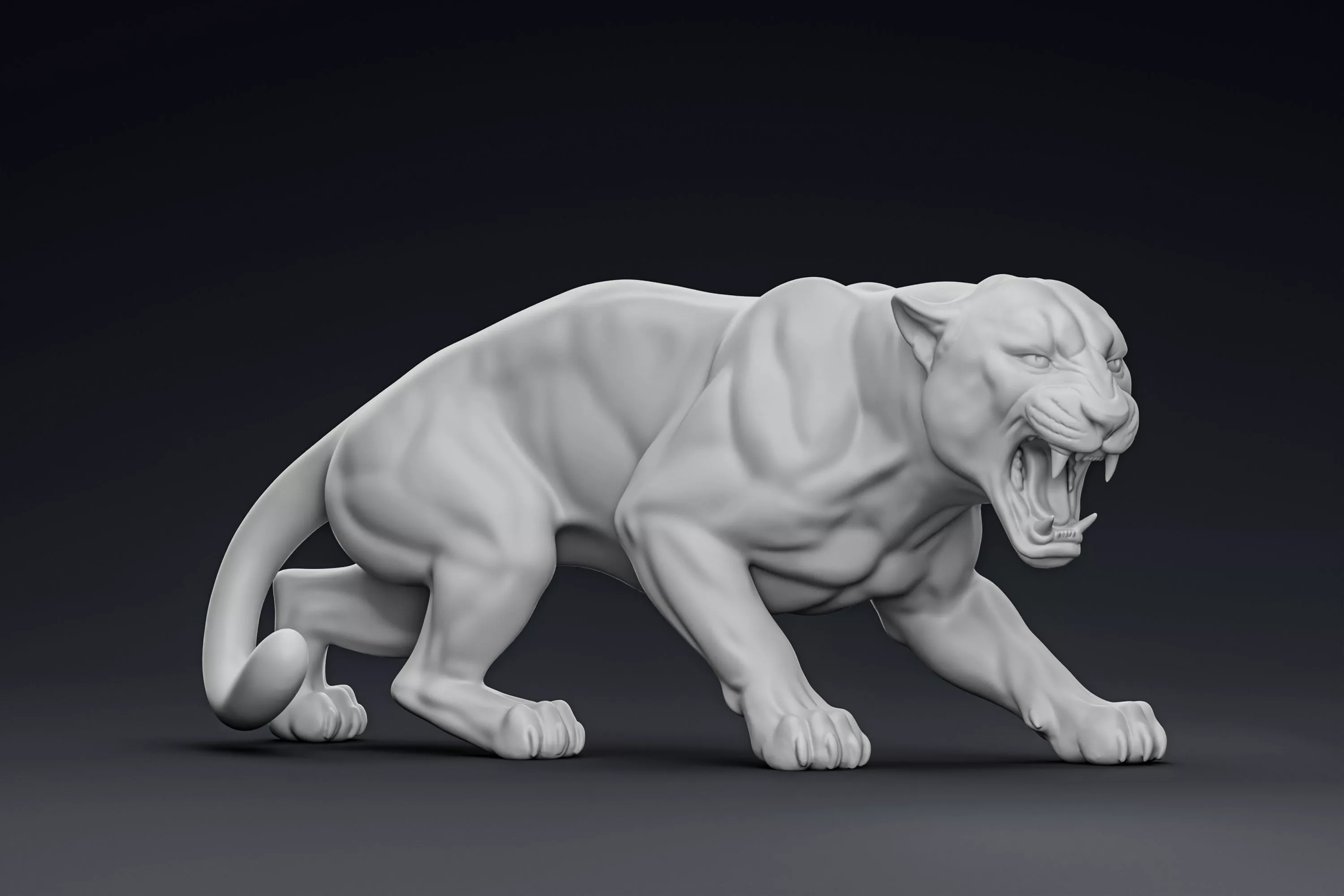 Fierce Prowling Panther 3D print model