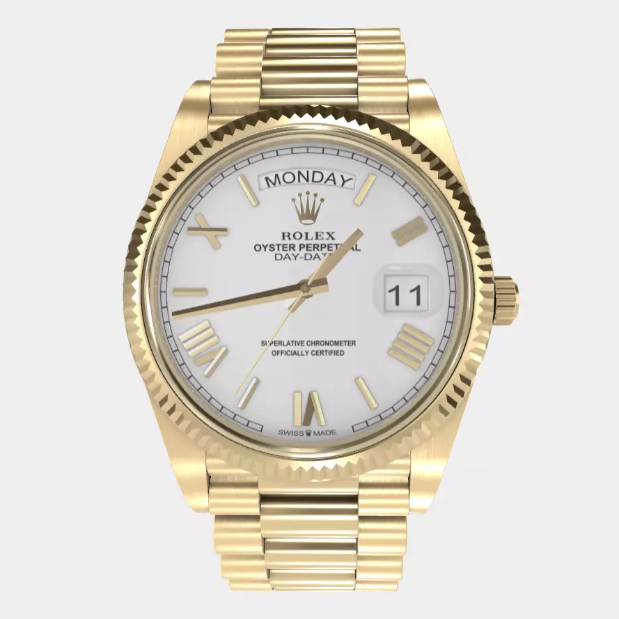 Rolex Day-Date 40 Gold - Animated - Web AR - Ecommerce 3D model
