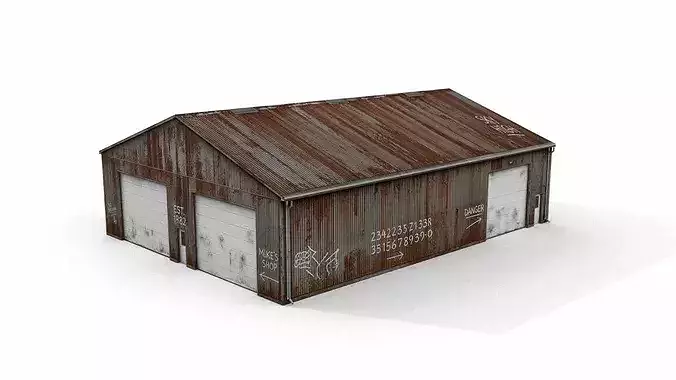 Distressed farm shed