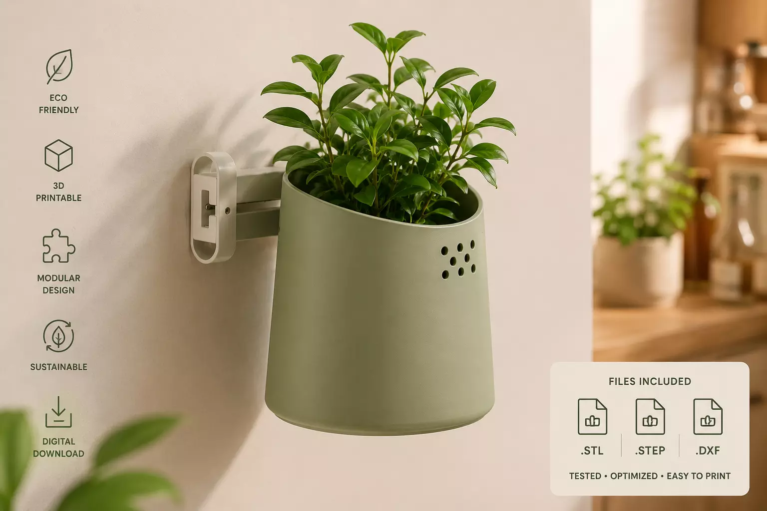 Wall Mounted Planter 3D print model