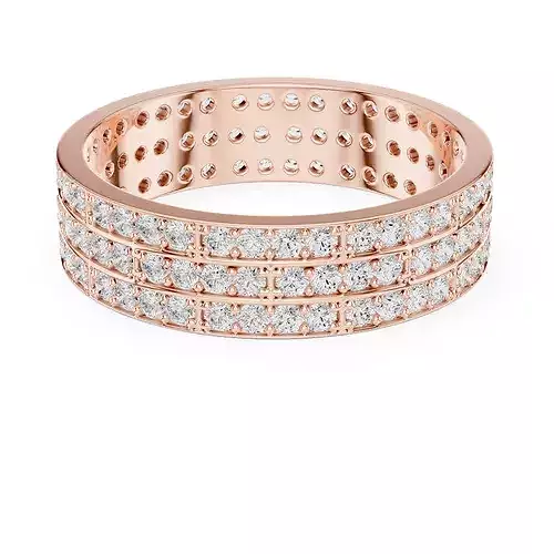 Mens Diamond Band Ring 3dm stl renders details animation 