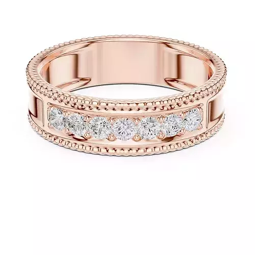 Mens Diamond Band Ring 3dm stl renders details animation 