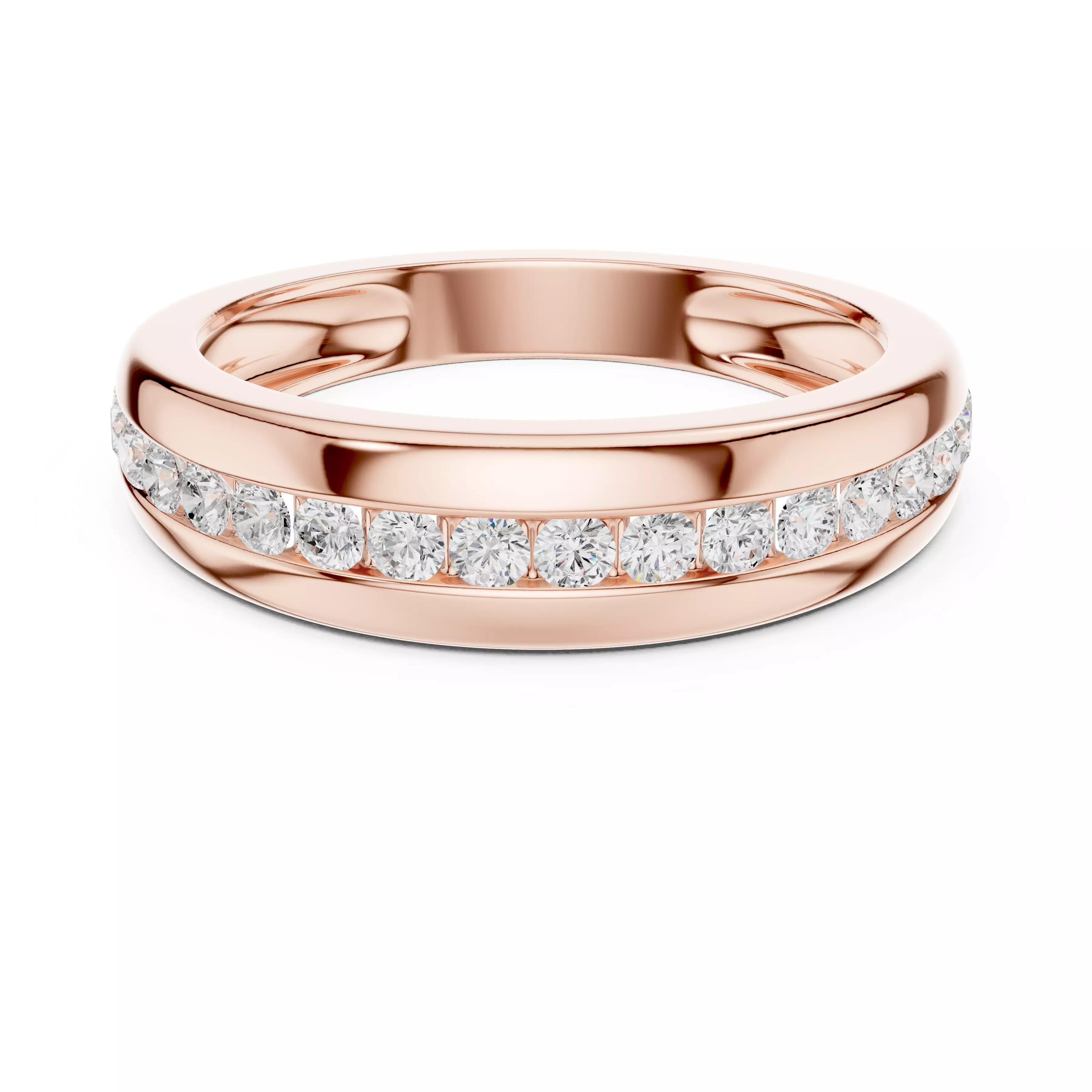 Mens Diamond Band Ring 3dm stl renders details animation 3D print model