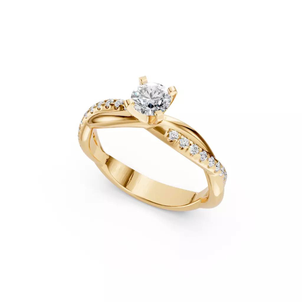 Twisted Pave Ring 3D print model