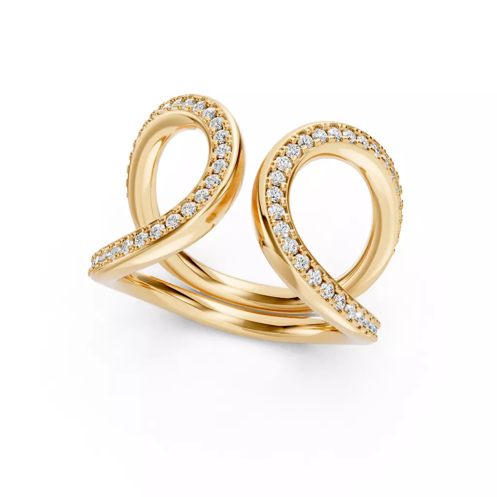 Diamond Pave Ring 3D print model