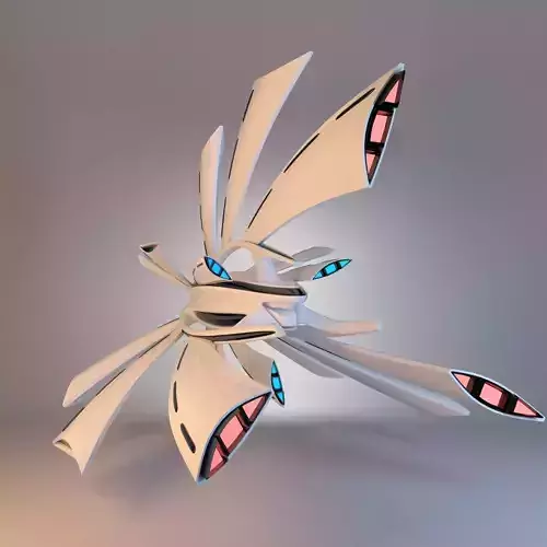 Spaceship Crow Concept Low-poly 3D model