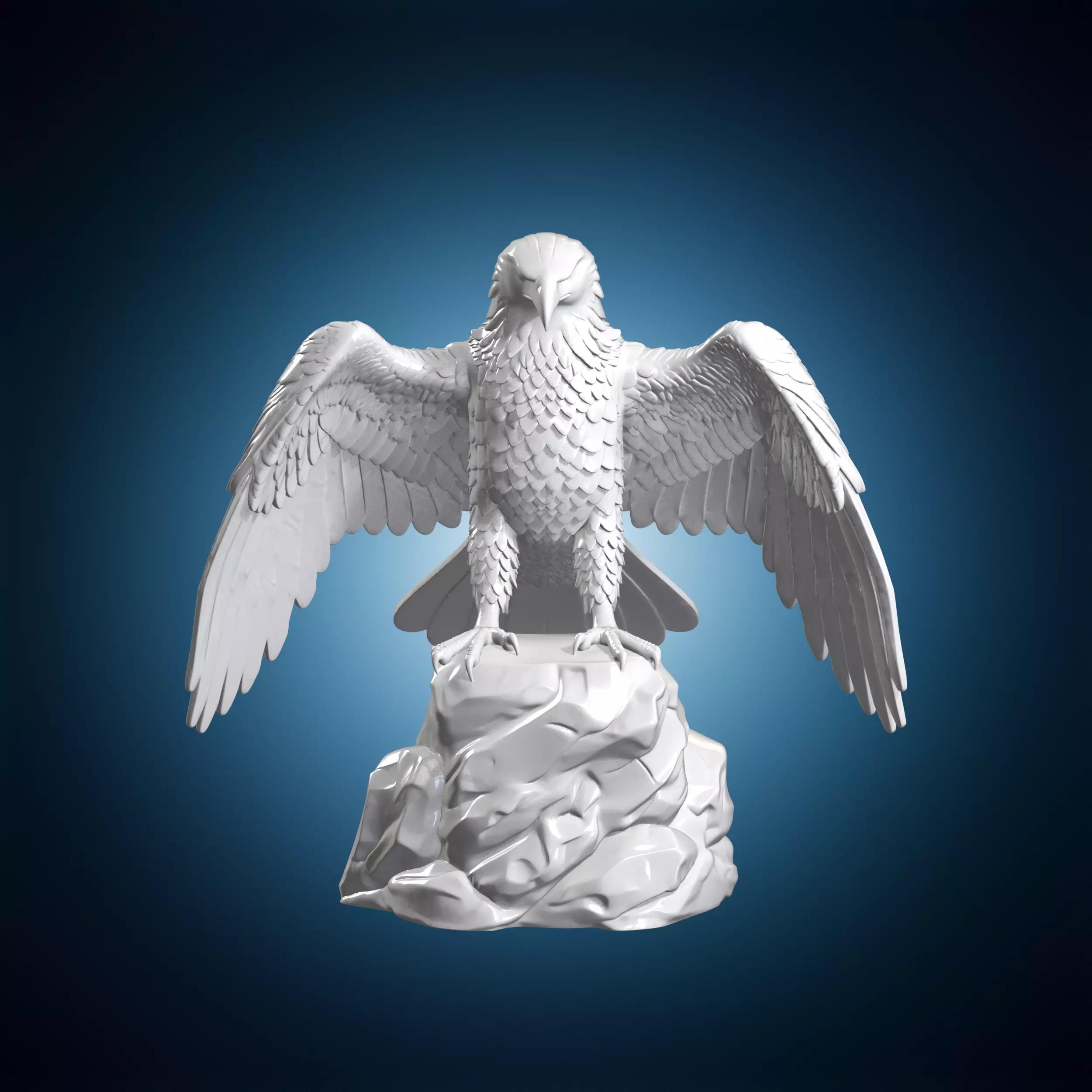 Eagle on Rock 3D Print Model 3D print model