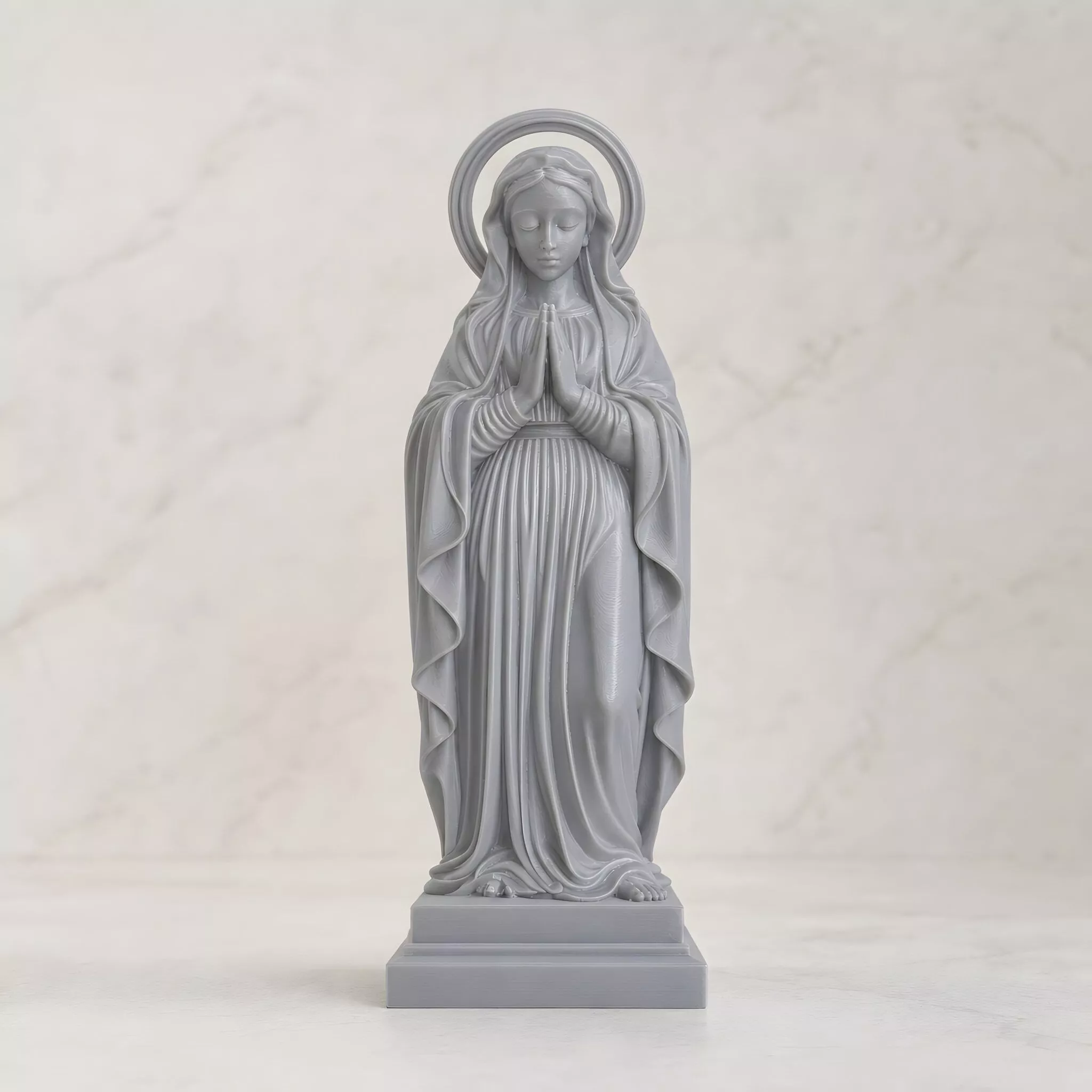 Praying Madonna Virgin Mary Statue 3D Print Model 3D print model