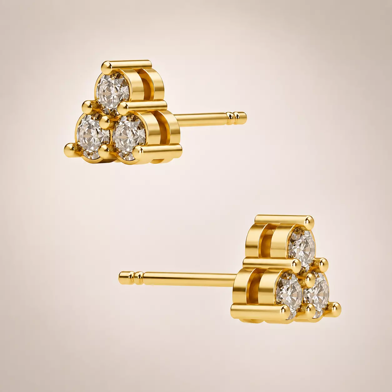 Clover stud earrings - 3D print ready Free 3D print model