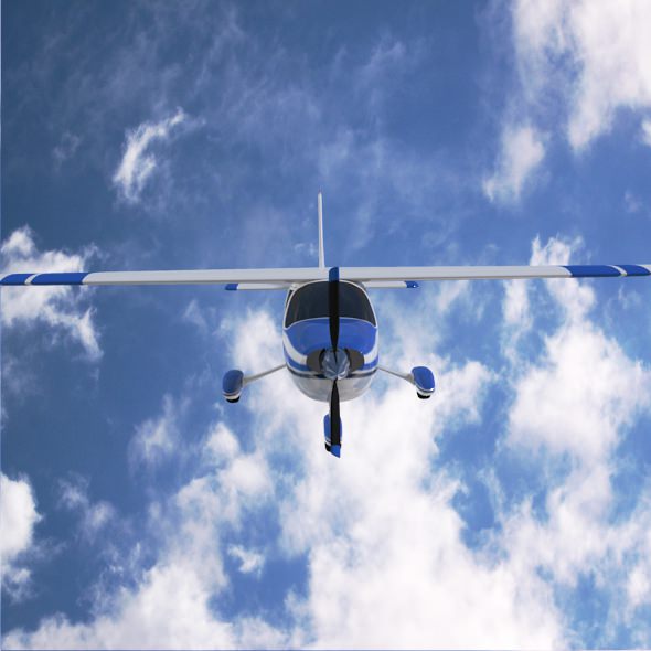 Cessna Cardinal propeller airplane 3D model_2