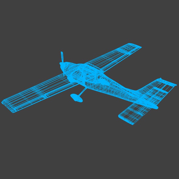 Cessna Cardinal propeller airplane 3D model_6
