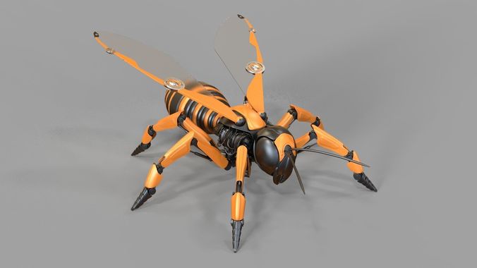 Robot wasp mechanical 3D model
