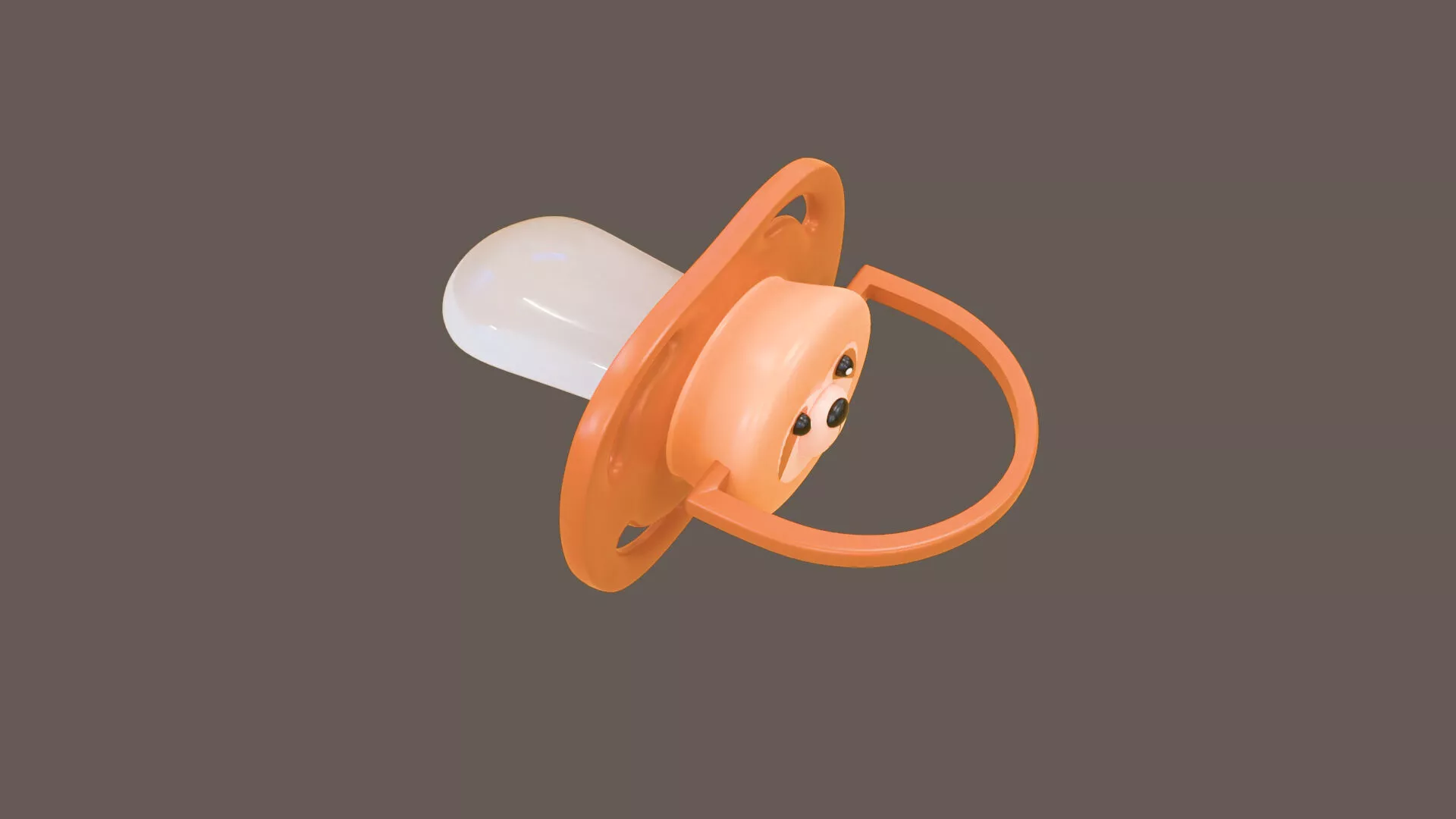 Cute Sloth Baby Pacifier Low-poly 3D model