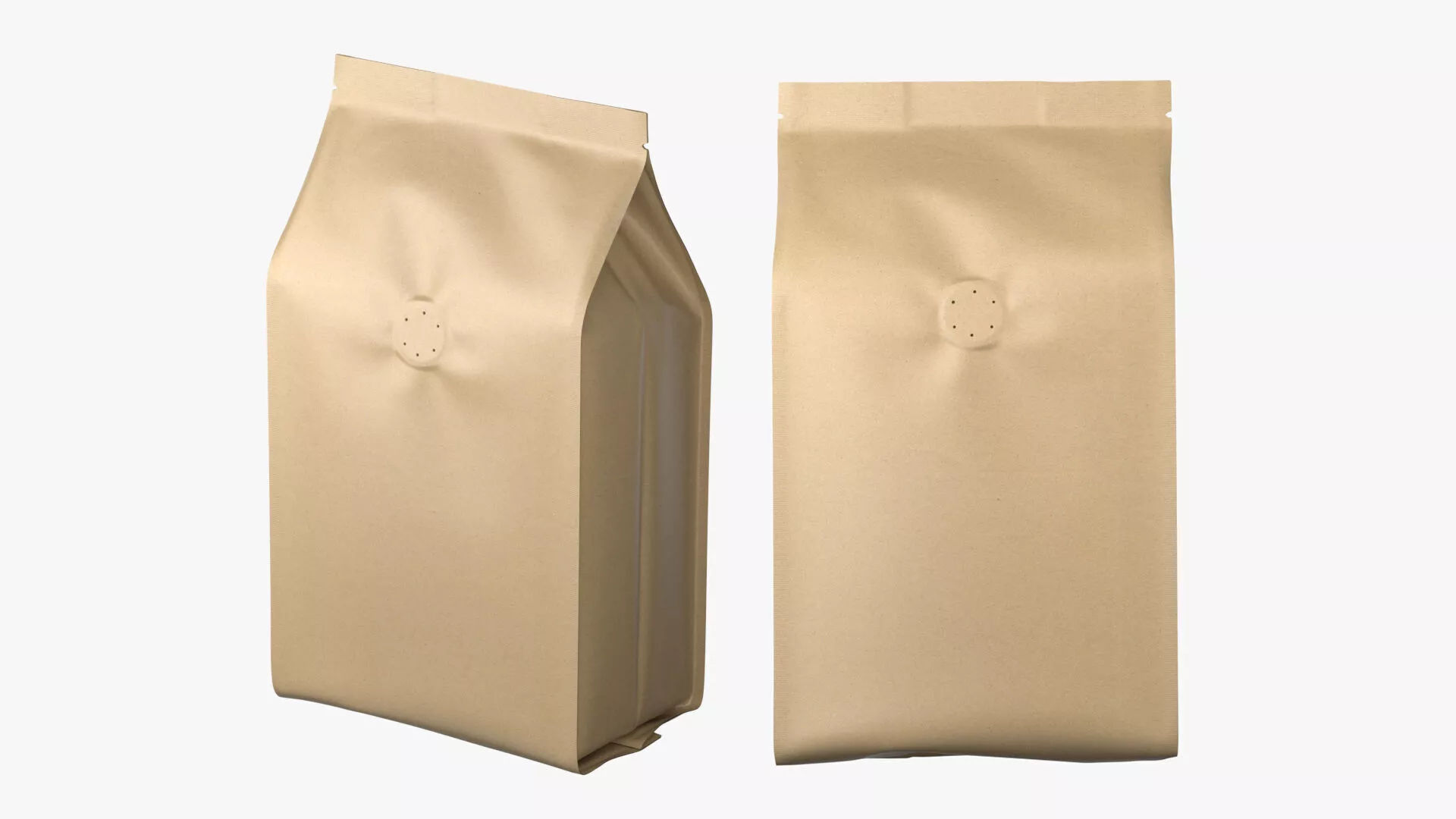 Coffee Bag Pouch Mockup 04 3D model