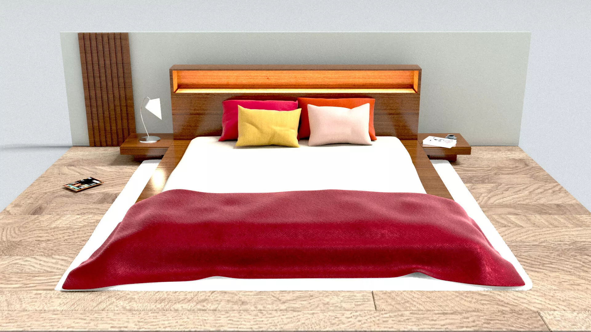 laos Double Bed 3D model