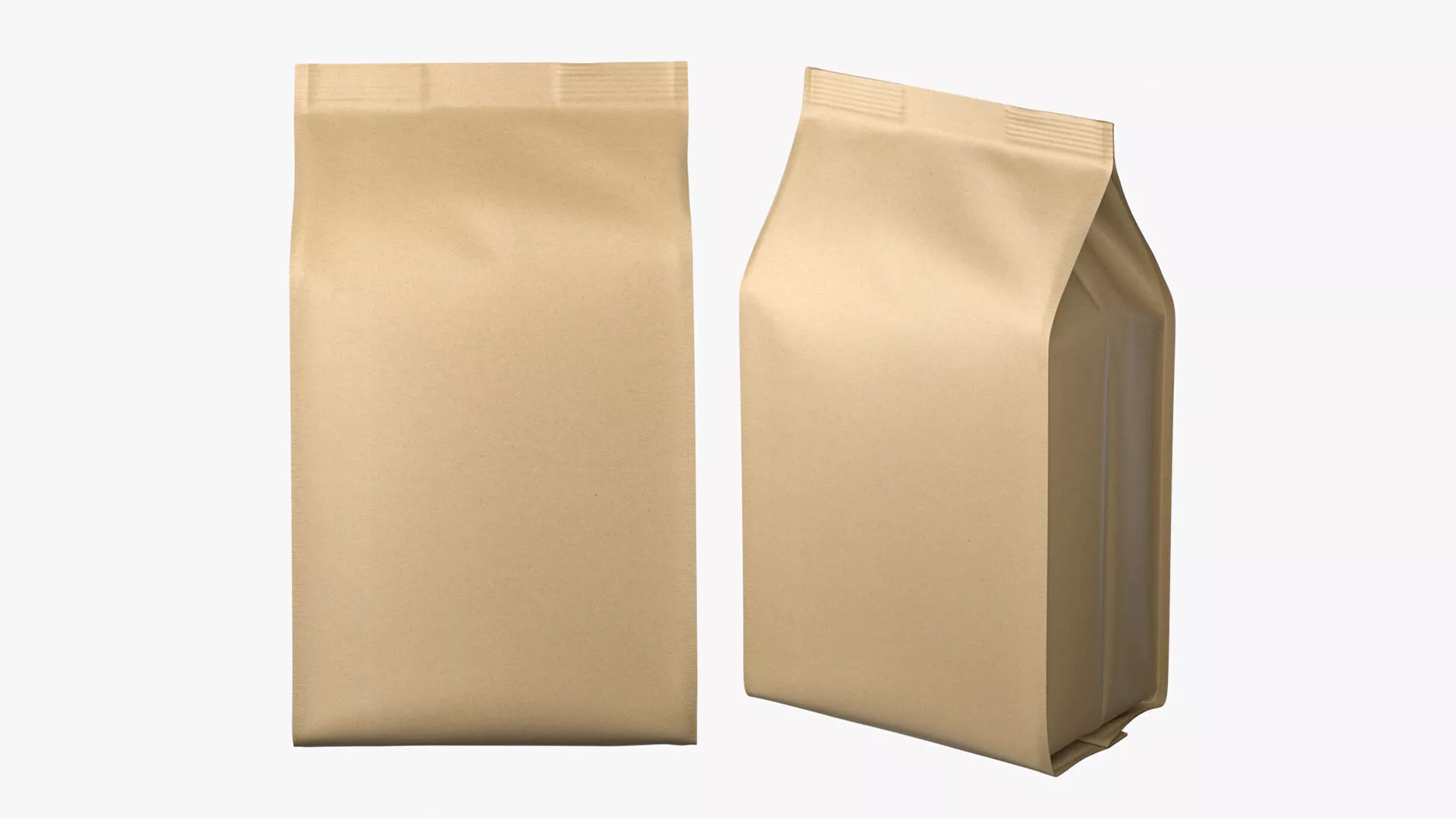 Four Seal Bag Pouch Mockup 07 3D model