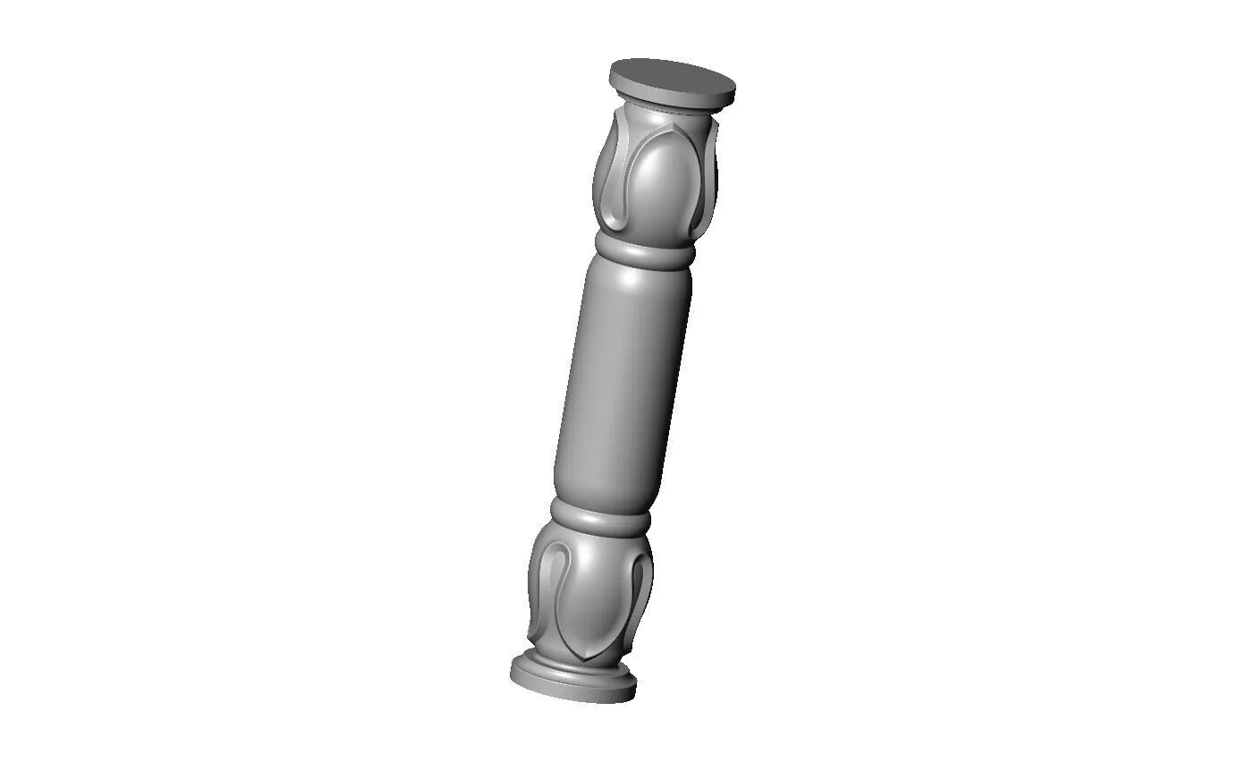 Round egg flower column pillar relief 3D print model