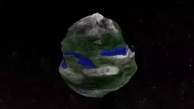 Low-Poly Micro Planet Low-poly 3D model