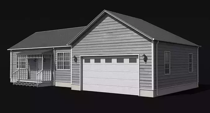 Residential House 7 PBR Low Poly Low-poly 3D model 3
