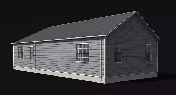Residential House 7 PBR Low Poly Low-poly 3D model 5