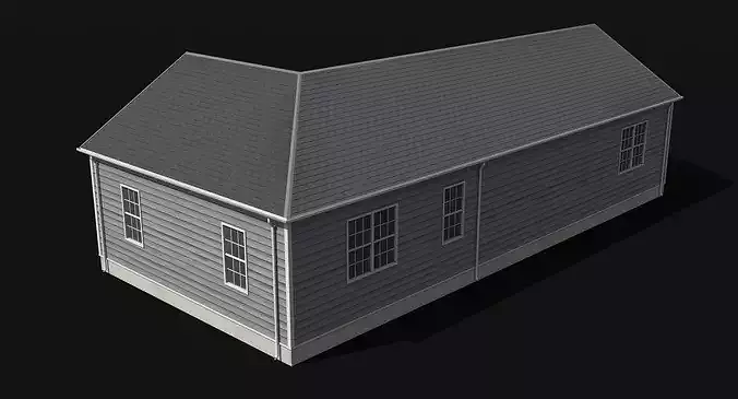 Residential House 7 PBR Low Poly Low-poly 3D model 6