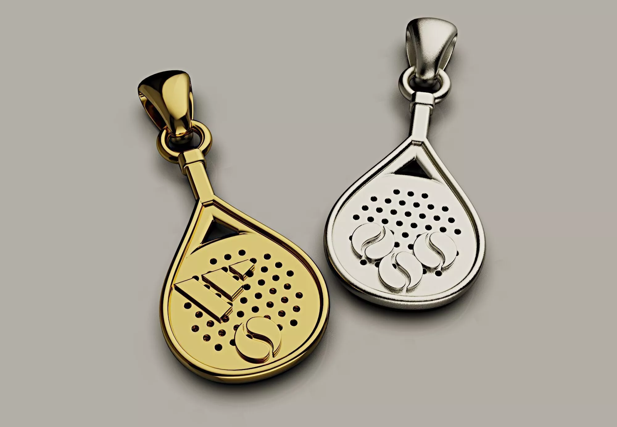 pendant Tennis racket 3D print model