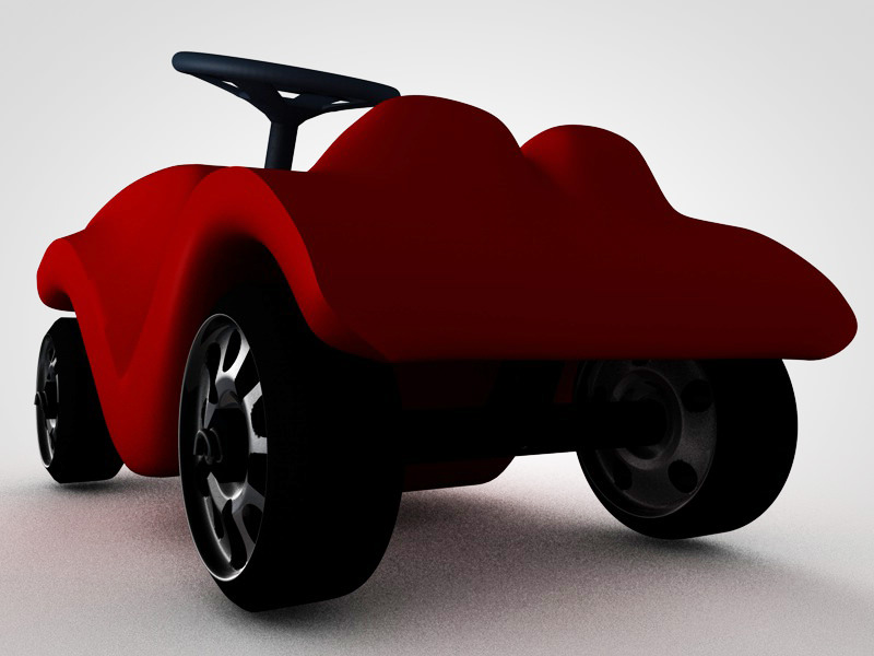bobby car 3D model_2
