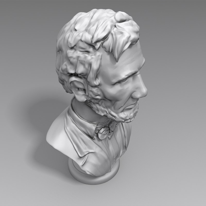 3D Printable - Abraham Lincoln Bust 3D print model_1