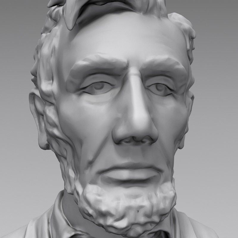 3D Printable - Abraham Lincoln Bust 3D print model_4