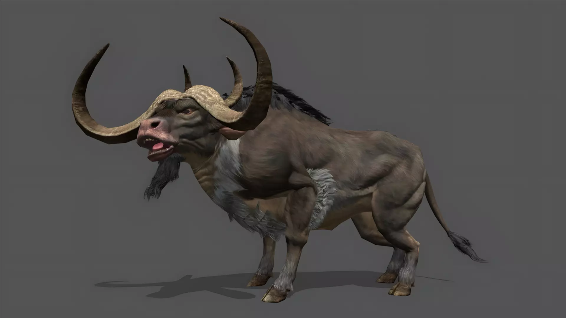 Buffalo Stylized Animated 3D Model Low-poly 3D model