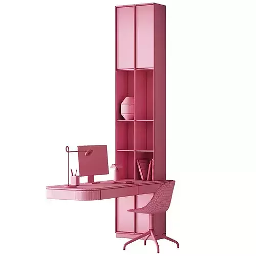 605 office furniture 53 workplace 27 3D model 3