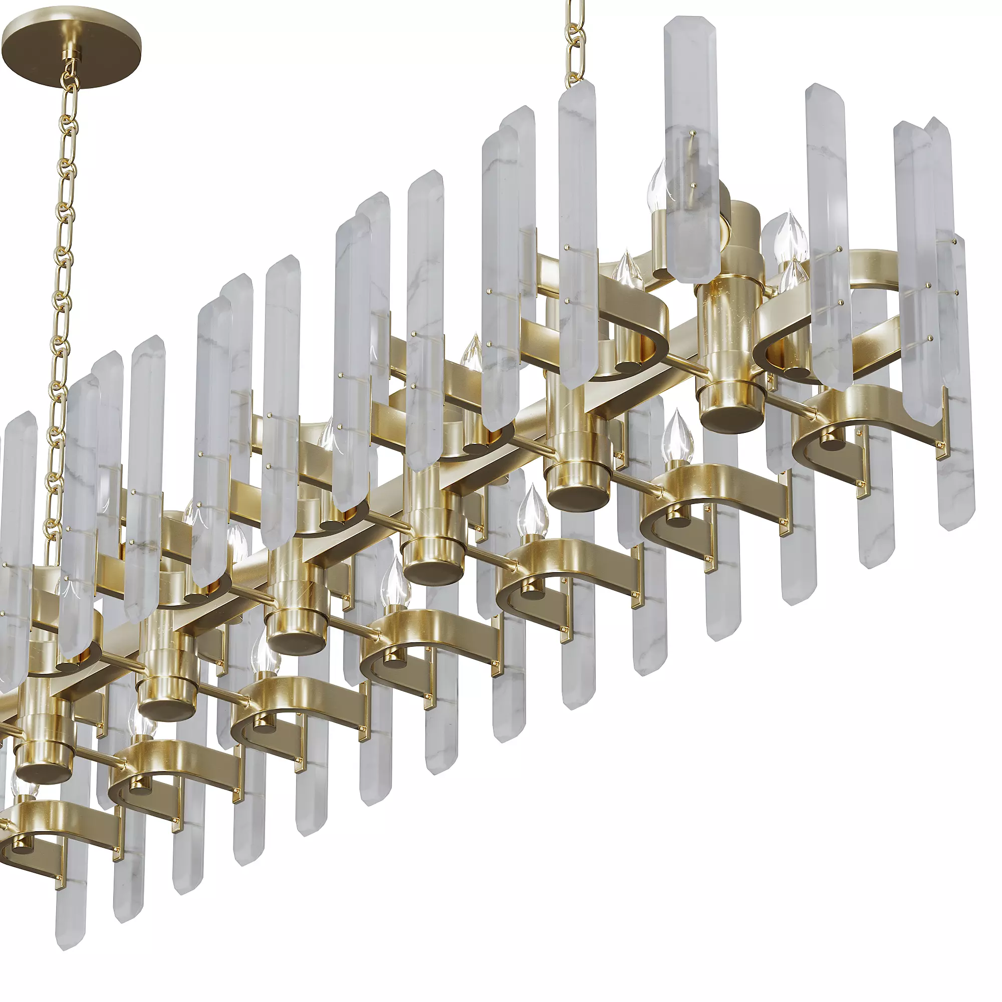 Bonnington Large Striped Chandelier Low-poly 3D model