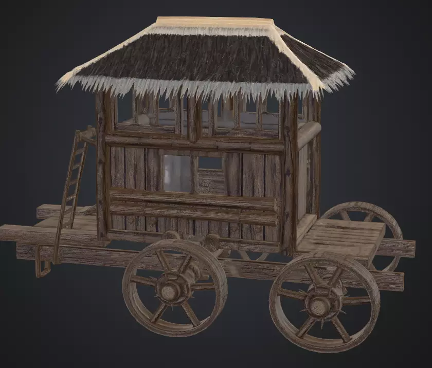 Belagerungsturm mit raedern 3D print model