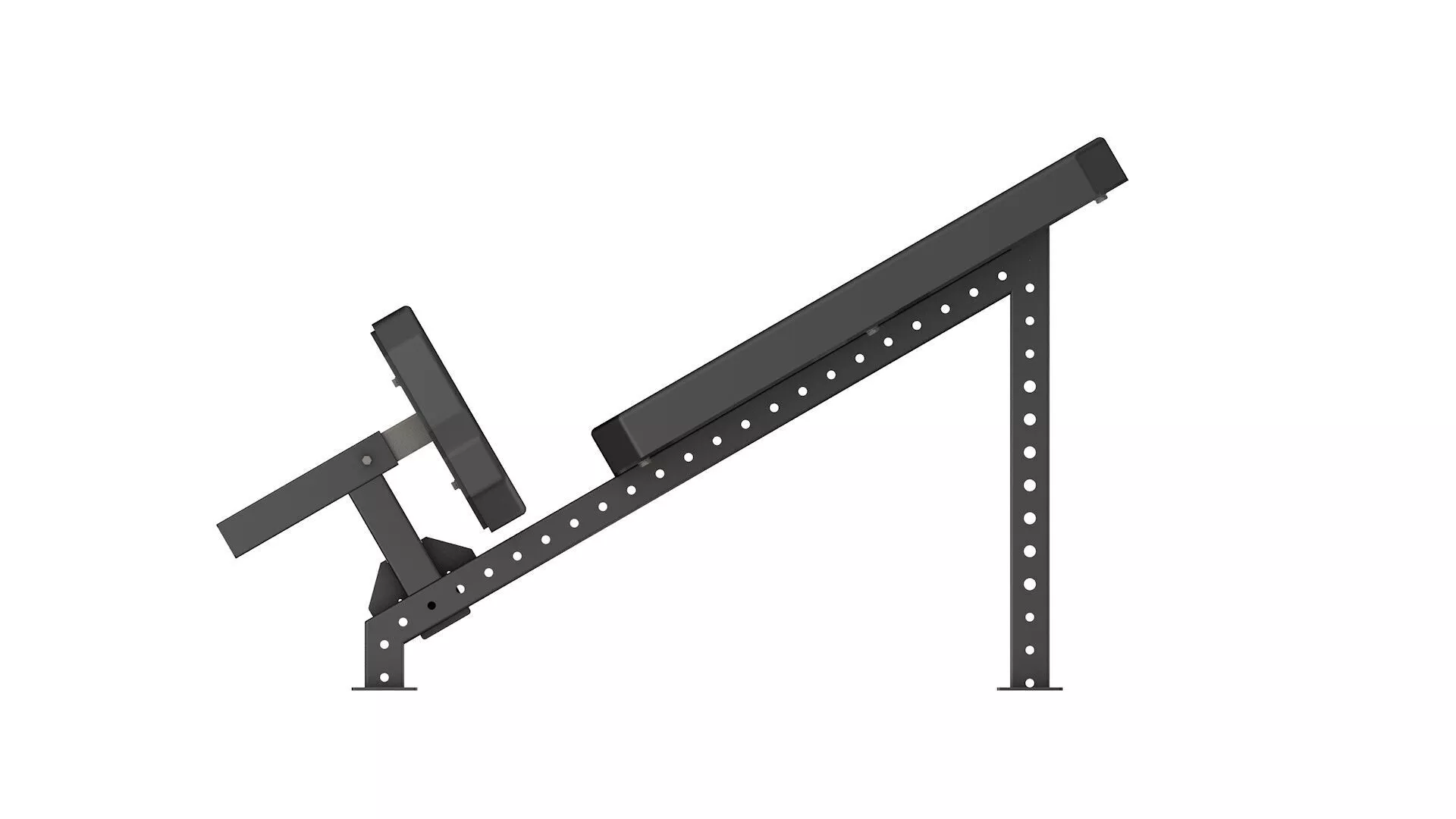 Inclined bench Low-poly 3D model