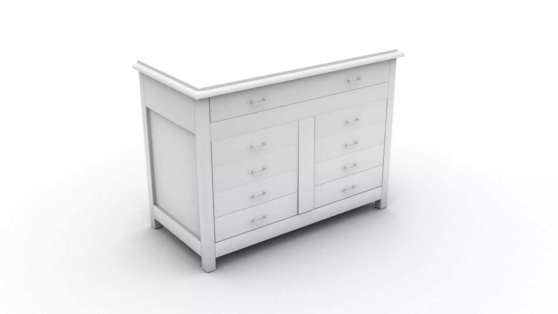 Italian style drawer 3D model_0