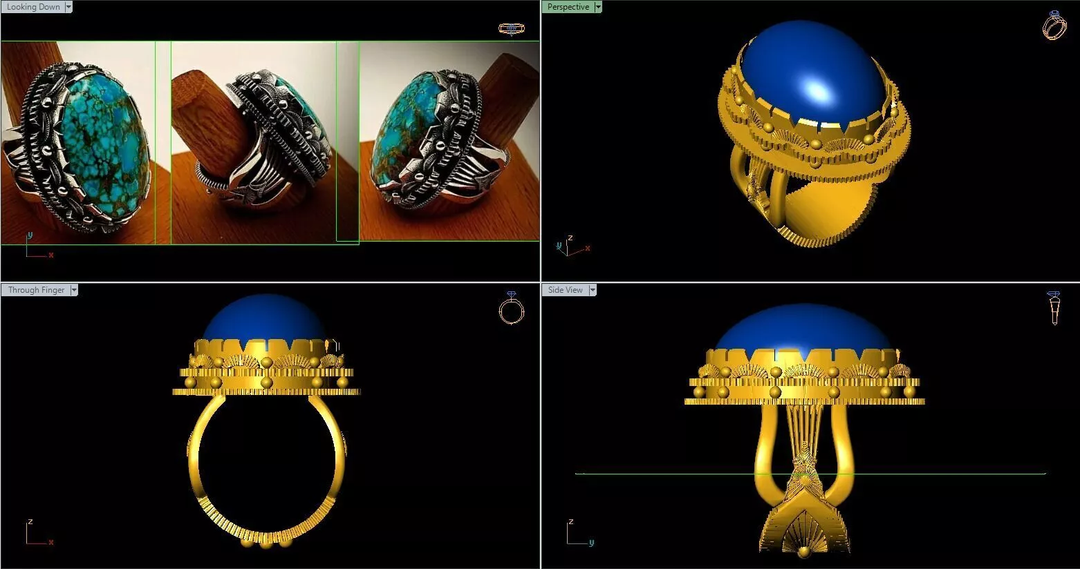 Men silver ring 3D print model