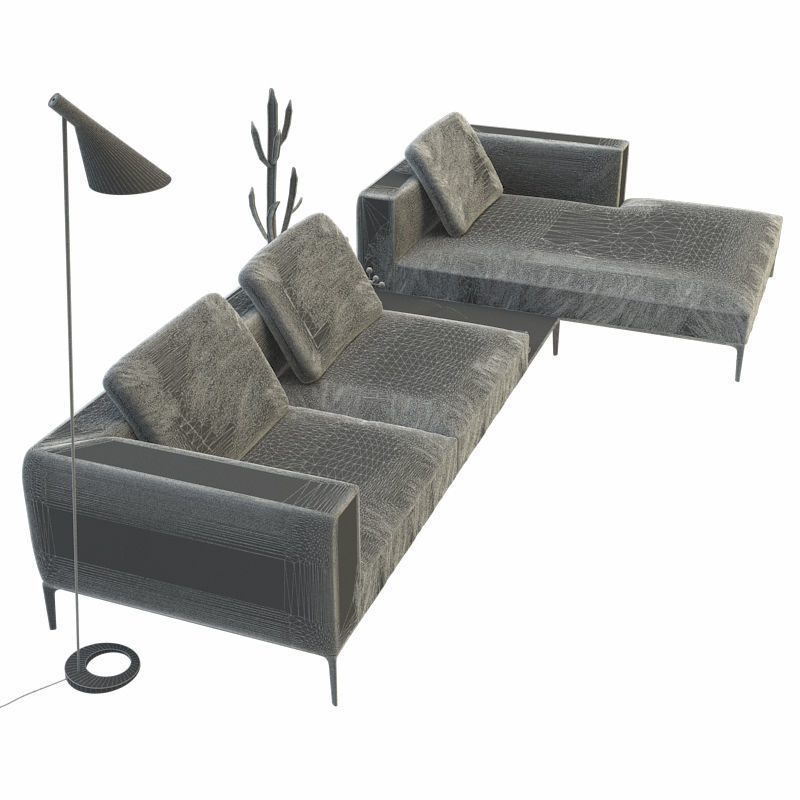 Sofa jaan living walter knoll 3D model_6