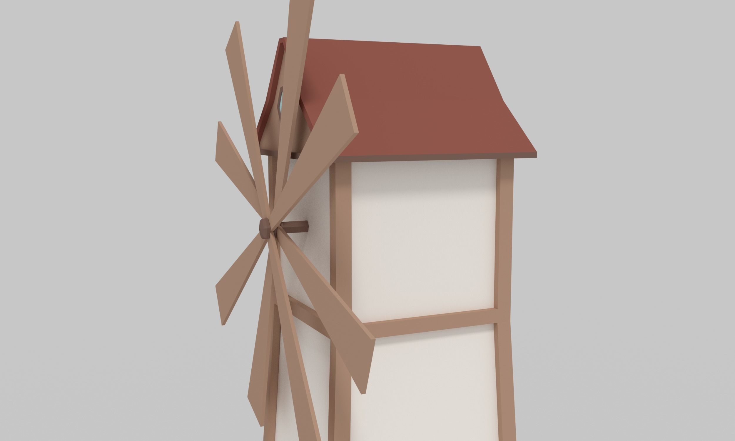 LowPoly Windmill Low-poly 3D model_3
