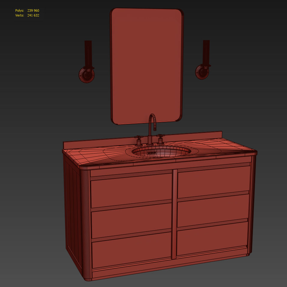MARTENS SINGLE EXTRA-WIDE VANITY 3D model_7