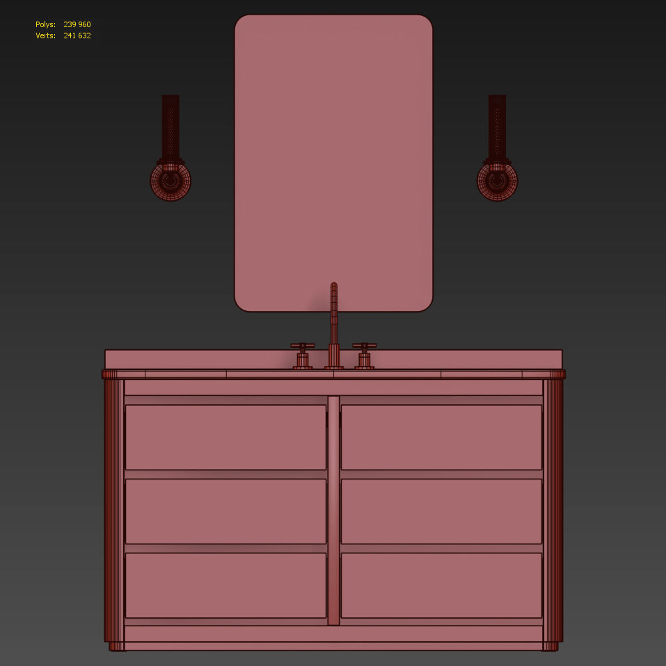 MARTENS SINGLE EXTRA-WIDE VANITY 3D model_6