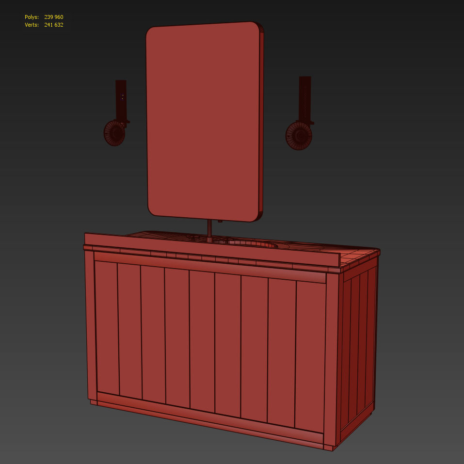 MARTENS SINGLE EXTRA-WIDE VANITY 3D model_8