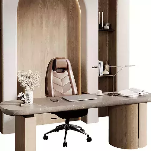 Boss Desk - Office Furniture 57 3D model 3