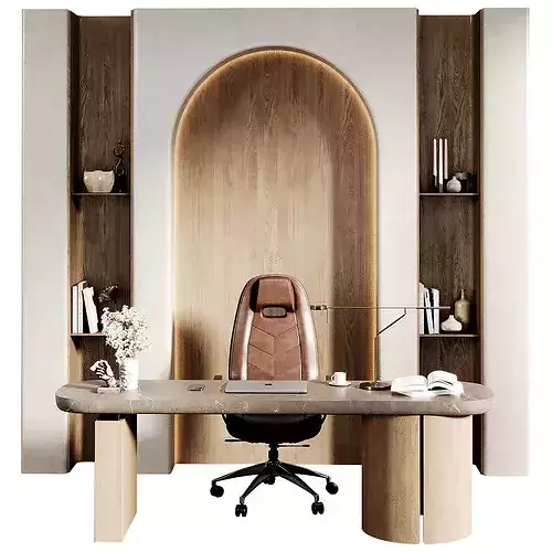 Boss Desk - Office Furniture 57 3D model