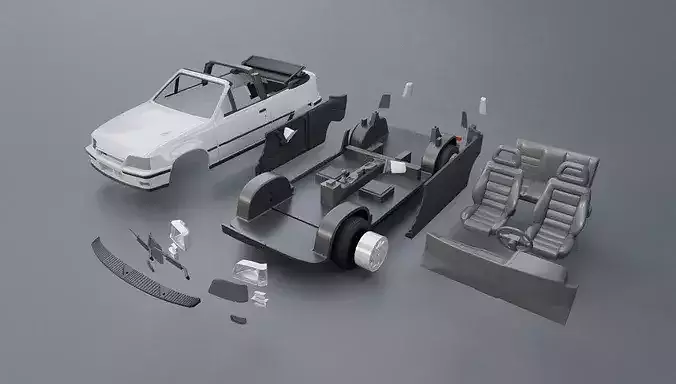 Chevrolet Kadett GSI 1994 - Cabriolet 3D print model 7