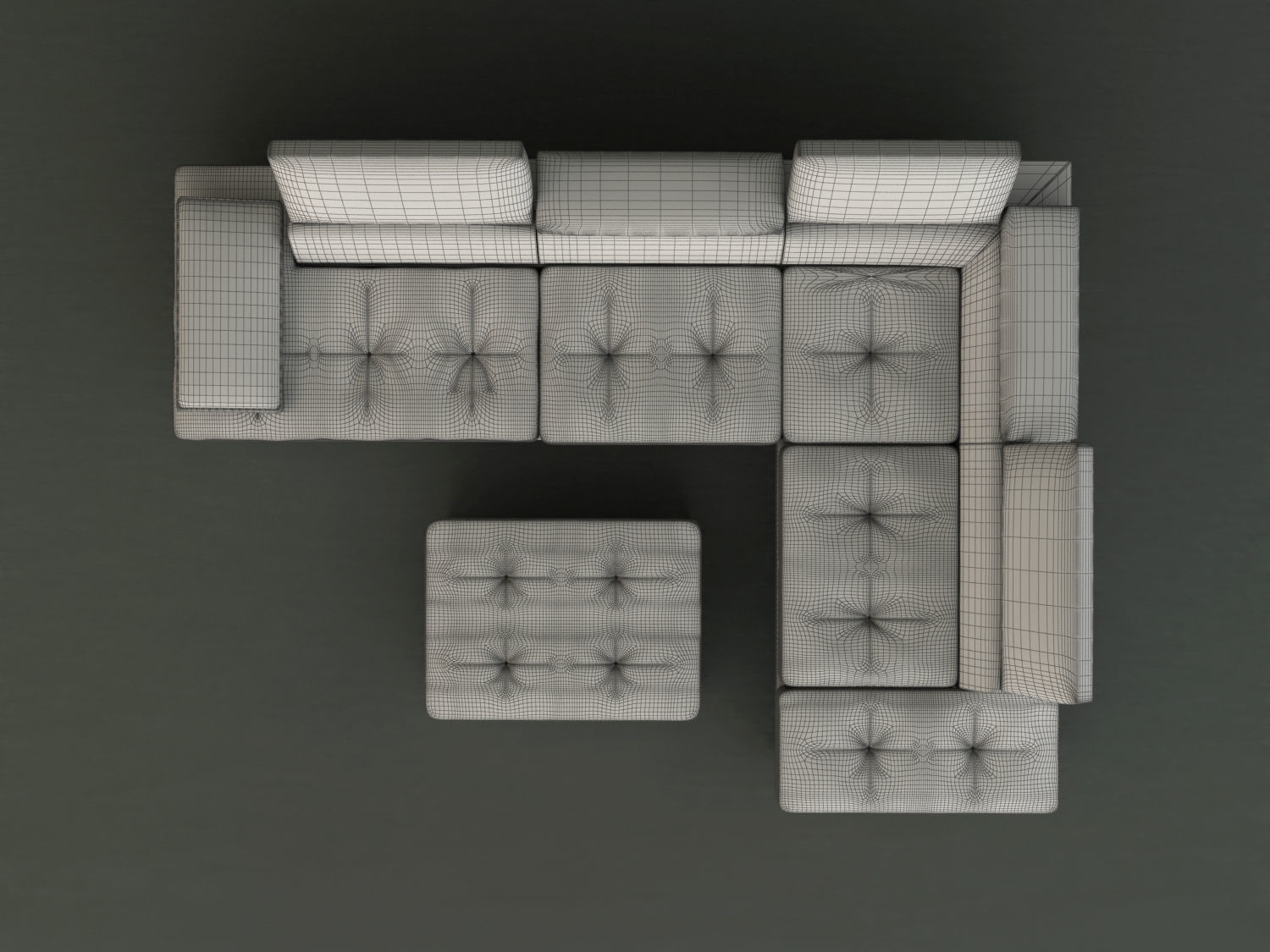 Leather Corner Sofa 3D model_4