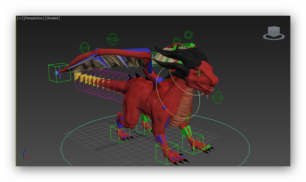 Ruby dragon Low-poly 3D model_3