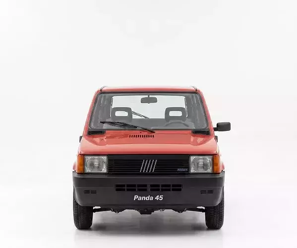 Classic Fiat Panda 45 First Generation Hatchback Low-poly 3D model 7
